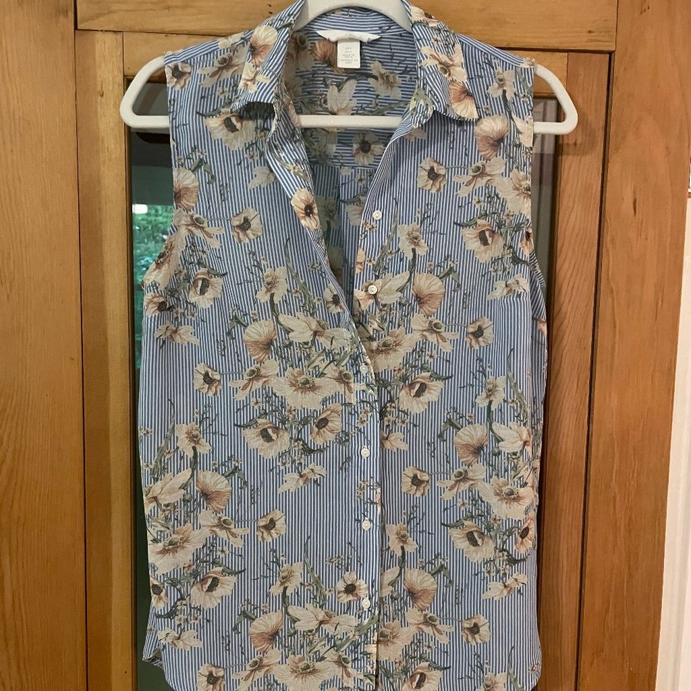 Sheer Patterned Sleeveless Top!